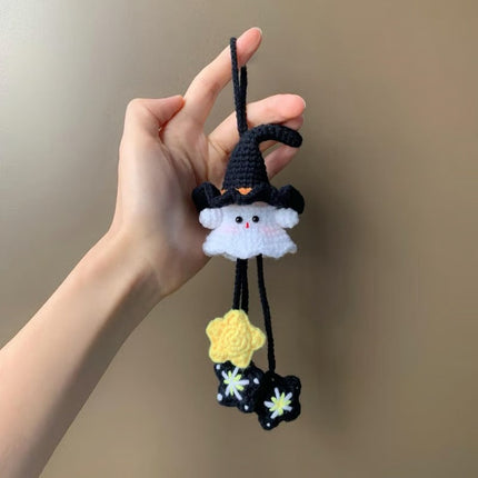 Crochet Kit for Beginners with Yarn and Hook, Witchy Ghost Crochet Gift, Halloween Crafts, DIY Craft Kit