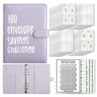 100 Envelope Savings Challenge Book, A5 Binder with Budget Envelopes, Budget Book, Budget Planner for Money Saving