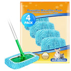 Microfiber Mop Pads, Washable Replacement Mop Heads for 10 and 16.5 Inch Flat Mops, Reusable Floor Cleaning Pads