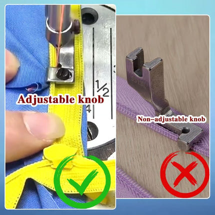 Sewing Presser Foot, Adjustable Zipper Presser Foot