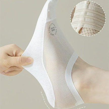 No Show Socks for Women and Men, Breathable Non Slip Socks with Mesh Top