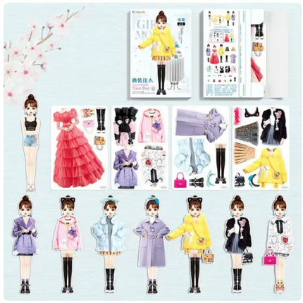 Magnetic Paper Dolls Dress Up Game for Kids 3-12, Pretend Play Toys and Magnetic Toys for Travel