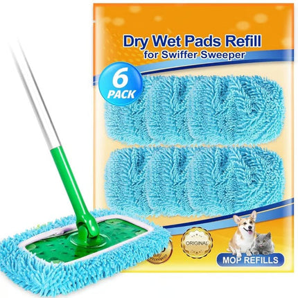 Microfiber Mop Pads, Washable Replacement Mop Heads for 10 and 16.5 Inch Flat Mops