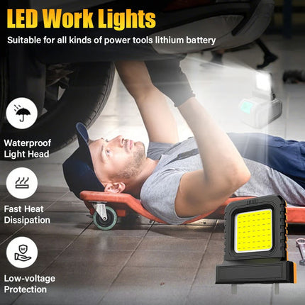 Outdoor Flood Light, Battery Powered Work Light for Car and Home Repairs – image 4