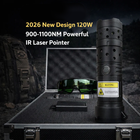 High Power Laser, Portable Infrared Laser with Adjustable Focus, Rechargeable Handheld Laser with Aluminum Alloy Housing