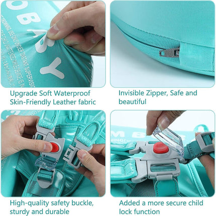 Infant Swim Float Trainer with Adjustable Straps | Safe Upper-Body Support for Toddlers Learning to Swim