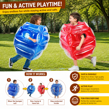 Inflatable Bumper Ball Suit for Kids with Durable Design | Fun Outdoor Play for Active Bumping Games
