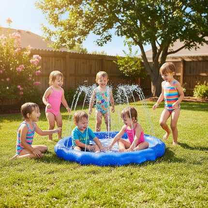 Inflatable Splash Pad Water Play Mat with Animal Letters Design | Non-Slip Outdoor Fun for Kids