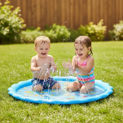Inflatable Splash Pad Water Play Mat with Animal Letters Design | Non-Slip Outdoor Fun for Kids