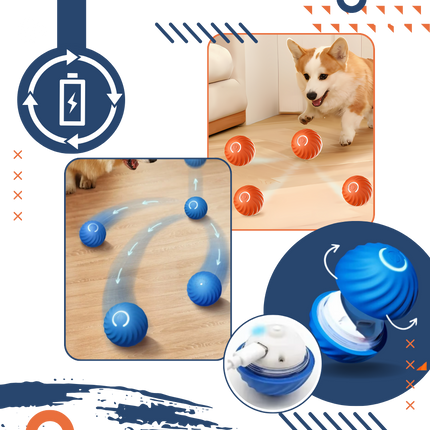 Smart Interactive Dog Ball with Obstacle Avoidance Technology | Durable Rechargeable Toy for Engaging Playtime