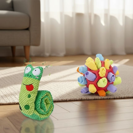 Interactive Dog Enrichment Toy Bundle with Treat-Dispensing Design | Fun Shapes for Mental Stimulation and Play