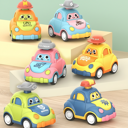 Interactive Toy Cars Set with Colorful Designs | Engaging Motor Skill Development for Creative Play
