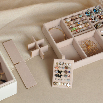 Jewelry Box Organizer with 2-Layer Design & Expandable Tray | Elegant Storage for Rings, Necklaces, and Bracelets