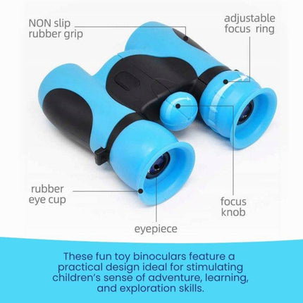 Kids Binoculars with Easy Grip Rubberized Design | Lightweight Compact Glasses for Outdoor Exploration