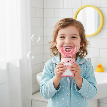 Kids Electric Toothbrush with Sonic Technology & Soft Silicone Head | Fun Ergonomic Design for Better Oral Care