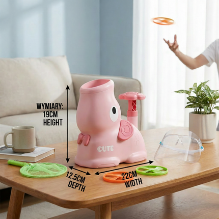 Flying Disc Launcher for Kids with Easy Button Launch | Engaging Outdoor Toy for Active Play and Skill Development