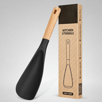 Silicone Spatula Cooking Spoon with Seamless Design | Heat-Resistant Kitchen Utensil for Stirring and Serving