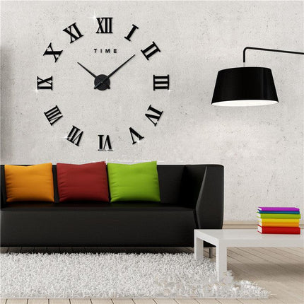 Wall Clocks for Living Room, Large Wall Clock 3D Acrylic Mirror Geometric Design – image 8