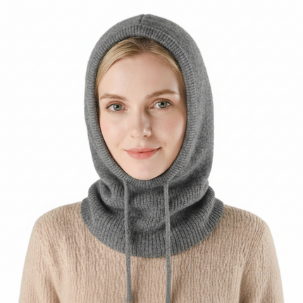 Cashmere Knit Beanie with Pom-Pom Design | Ribbed Stretch Fit for Cold Weather Comfort