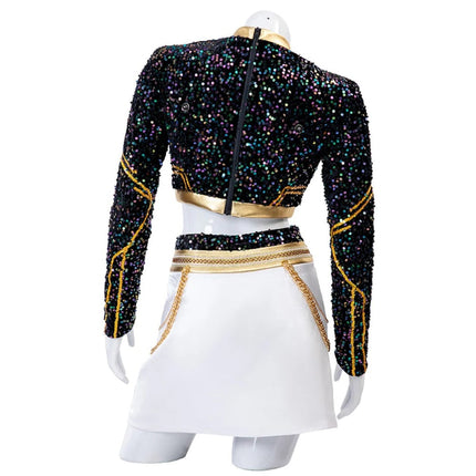 Kpop Halloween Costume Set with Wig Option | Stage-Inspired Outfit for Kids' Parties and Cosplay Events