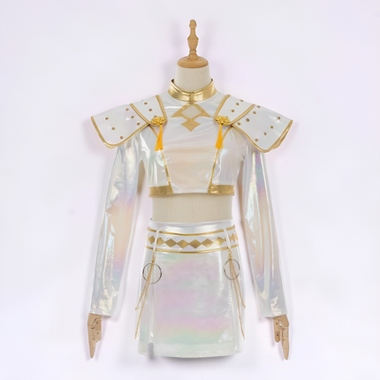 Kpop Halloween Costume Set with Reflective Design | Complete Cosplay Outfit for Themed Parties and Stage Performances