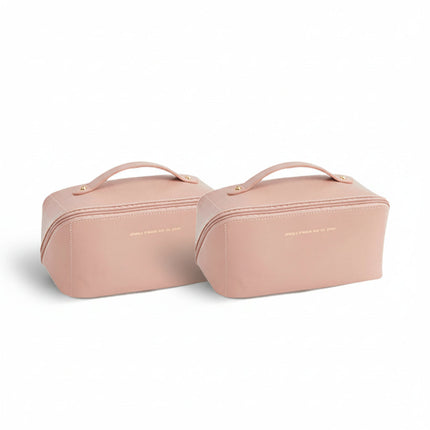 Travel Makeup Bag with Large Capacity & Wide Opening | Organized Storage for Cosmetics and Toiletries