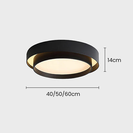 Nordic Round LED Ceiling Light with Soft Ambient Glow | Minimalist Flush Mount Lamp for Modern Interiors