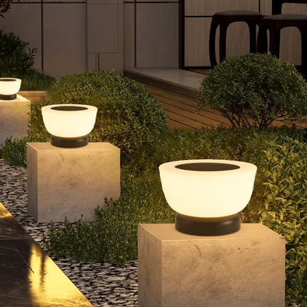 Solar Pathway Light with Warm Ambient Glow | Modern LED Outdoor Lamp for Driveways and Patios