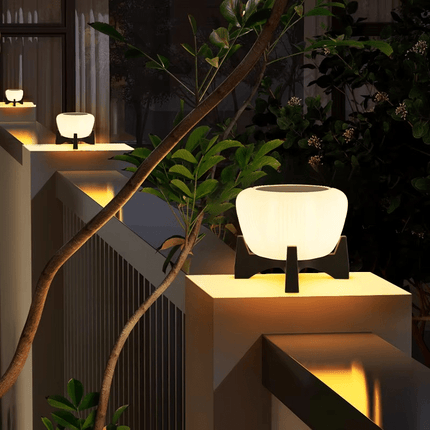 Solar Pathway Light with Warm Ambient Glow | Modern LED Outdoor Lamp for Driveways and Patios