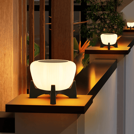 Solar Pathway Light with Warm Ambient Glow | Modern LED Outdoor Lamp for Driveways and Patios