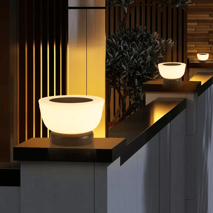 Solar Pathway Light with Warm Ambient Glow | Modern LED Outdoor Lamp for Driveways and Patios