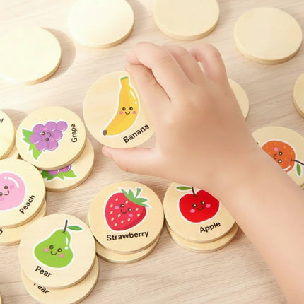 Wooden Memory Matching Game for Kids with Animal Themes | Calming Activity to Enhance Memory and Logic Skills
