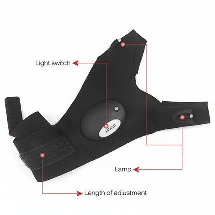 LED Flashlight Gloves with Built-in LED Lights | Hands-Free Lighting for Camping and Repairs