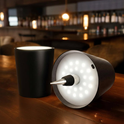 Rechargeable Bottle Lamp with Adjustable Warm White Light | Unique Home Decor for Cozy Ambiance