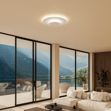 Modern LED Flush Mount Ceiling Light with Minimalist Design | Versatile Lighting for Bedrooms and Living Spaces