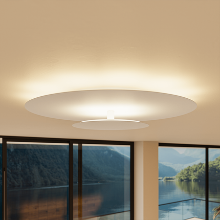 Modern LED Flush Mount Ceiling Light with Minimalist Design | Versatile Lighting for Bedrooms and Living Spaces
