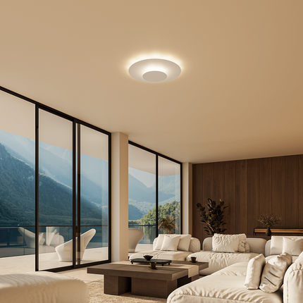 Modern LED Flush Mount Ceiling Light with Minimalist Design | Versatile Lighting for Bedrooms and Living Spaces