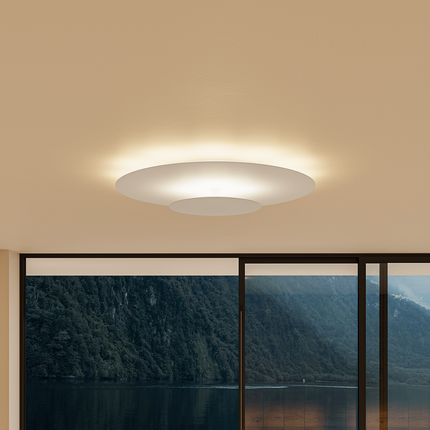 Modern LED Flush Mount Ceiling Light with Minimalist Design | Versatile Lighting for Bedrooms and Living Spaces