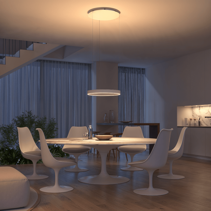 LED Ceiling Light Pendant with Dimmable Illumination | Modern Flush Mount Fixture for Living Room and Dining Areas