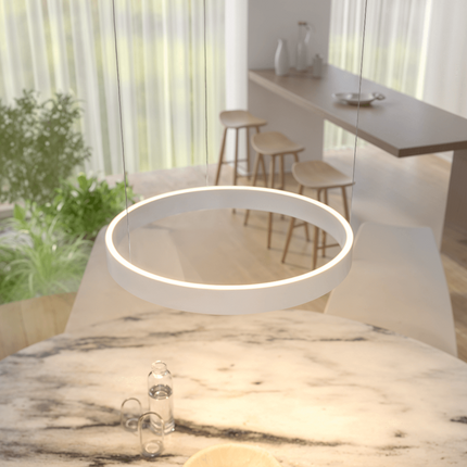 LED Ceiling Light Pendant with Dimmable Illumination | Modern Flush Mount Fixture for Living Room and Dining Areas