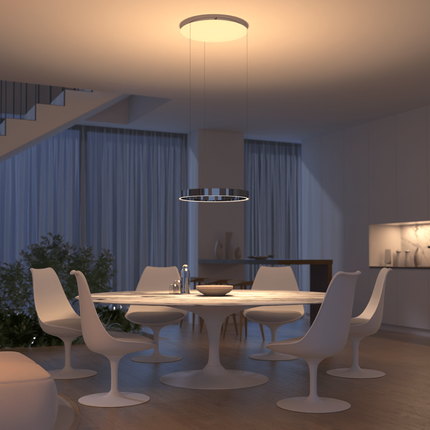 LED Ceiling Light Pendant with Dimmable Illumination | Modern Flush Mount Fixture for Living Room and Dining Areas