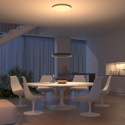LED Ceiling Light Pendant with Dimmable Illumination | Modern Flush Mount Fixture for Living Room and Dining Areas