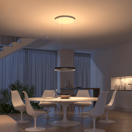 LED Ceiling Light Pendant with Dimmable Illumination | Modern Flush Mount Fixture for Living Room and Dining Areas