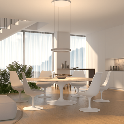 LED Ceiling Light Pendant with Dimmable Illumination | Modern Flush Mount Fixture for Living Room and Dining Areas