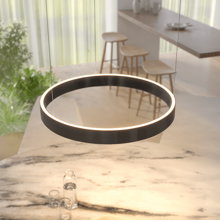 LED Ceiling Light Pendant with Dimmable Illumination | Modern Flush Mount Fixture for Living Room and Dining Areas