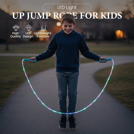LED Jump Rope with Adjustable Length & LED Lights | Fun Fitness Activity for Kids' Coordination and Exercise