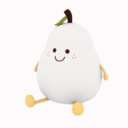 LED Pear Night Light, Bedside Lamp with 7 Colors, 3 Brightness Levels and 30 or 60 Minute Timer