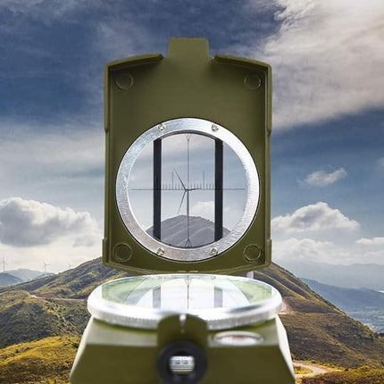 Lensatic Compass for Outdoor Navigation with Durable Aluminum Housing | Precise Direction Reading for Hiking and Camping