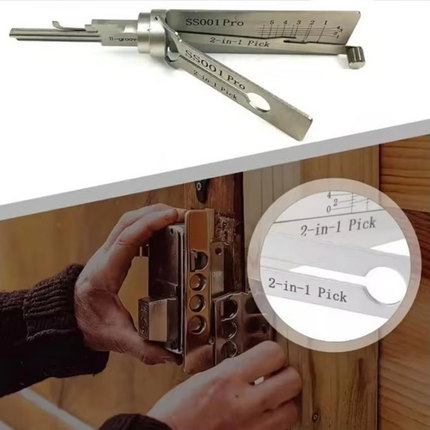 Key Decoder Tool with 2-in-1 Design | Precision Lock Picking for Professional Locksmiths