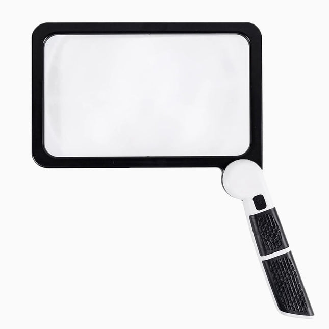 Handheld Magnifying Glass with Light, 5X LED Magnifying Glass for Reading, Large Handheld Magnifier for Crafts
